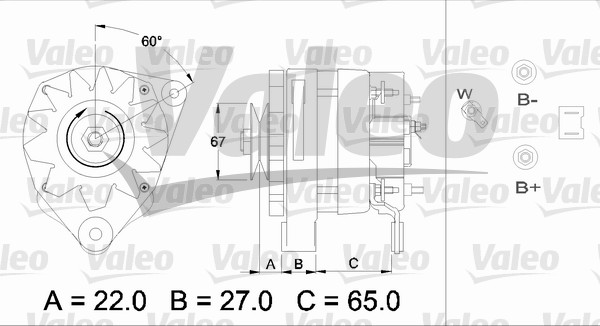 Valeo Alternator/Dynamo 436464