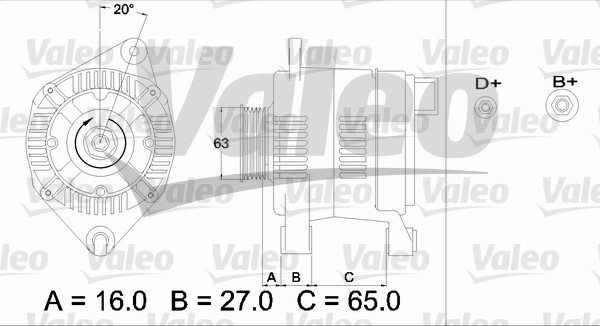 Valeo Alternator/Dynamo 436475