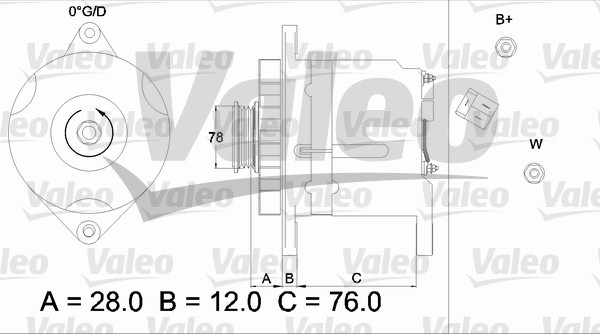 Valeo Alternator/Dynamo 436512