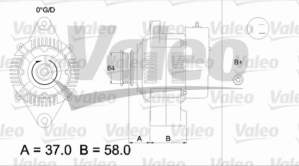 Valeo Alternator/Dynamo 436520