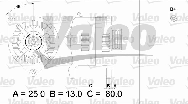Valeo Alternator/Dynamo 436527
