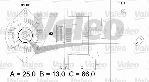 Alternator/Dynamo Valeo 436528