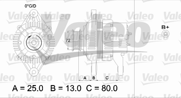 Valeo Alternator/Dynamo 436545