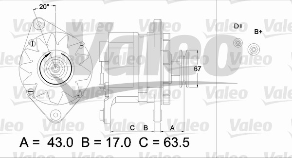 Valeo Alternator/Dynamo 436587