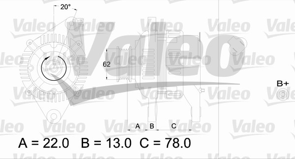 Valeo Alternator/Dynamo 436609