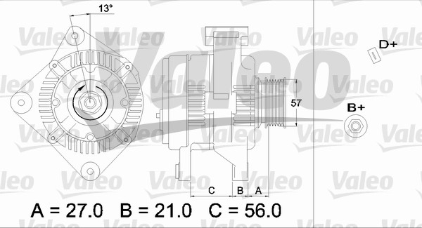 Valeo Alternator/Dynamo 436653