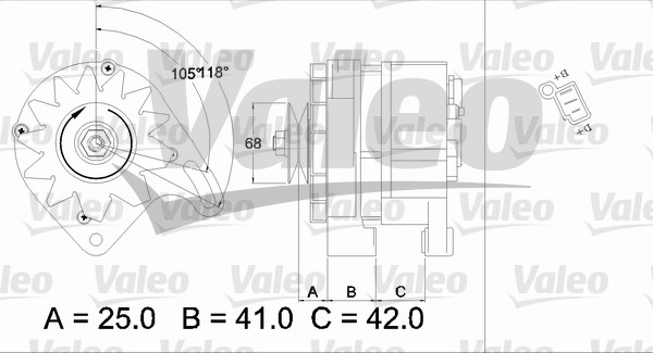 Valeo Alternator/Dynamo 436688