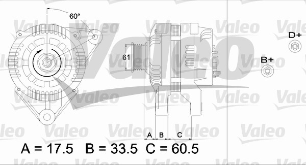 Valeo Alternator/Dynamo 436719