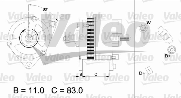 Valeo Alternator/Dynamo 436754