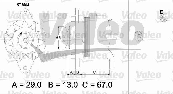 Valeo Alternator/Dynamo 437162