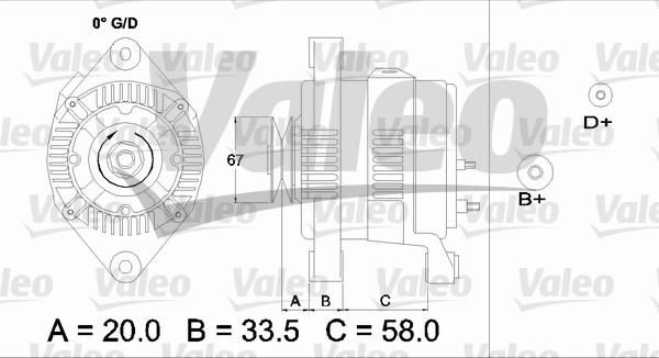 Alternator/Dynamo Valeo 437211