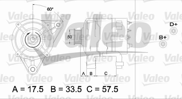 Valeo Alternator/Dynamo 437216