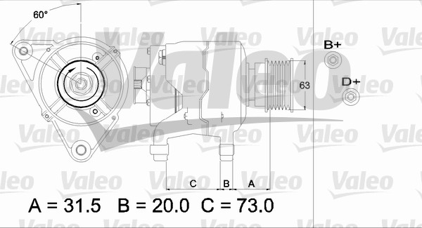 Valeo Alternator/Dynamo 437310