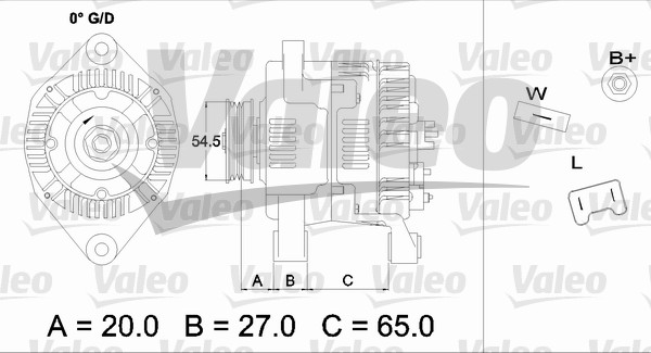 Valeo Alternator/Dynamo 437329