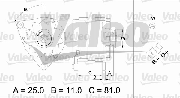 Valeo Alternator/Dynamo 437379