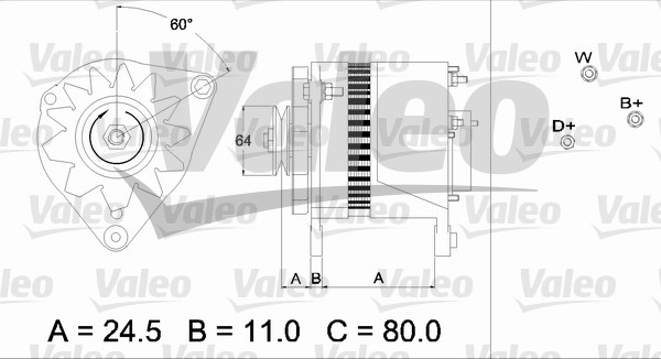 Valeo Alternator/Dynamo 437380