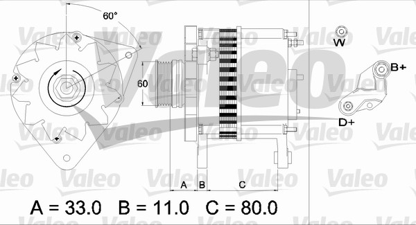 Valeo Alternator/Dynamo 437382