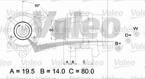 Valeo Alternator/Dynamo 437383