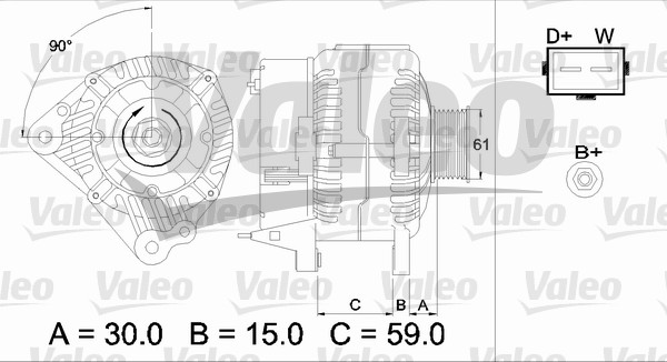 Valeo Alternator/Dynamo 437386