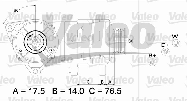 Alternator/Dynamo Valeo 437387