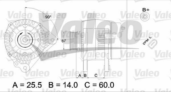 Valeo Alternator/Dynamo 437396