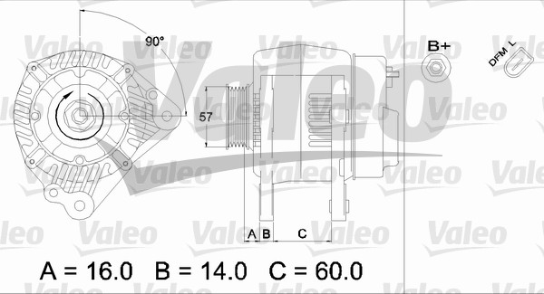 Alternator/Dynamo Valeo 437412