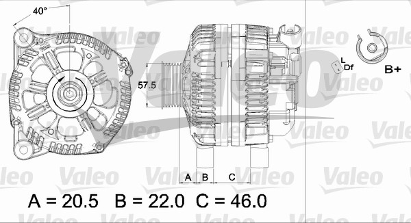 Valeo Alternator/Dynamo 437436