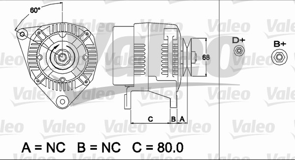 Alternator/Dynamo Valeo 437484