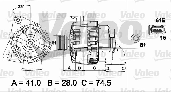 Valeo Alternator/Dynamo 437500