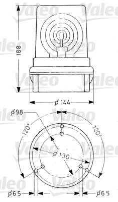 Valeo Zwaailicht  082541