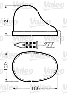 Valeo Zwaailicht  084655