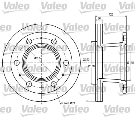 Remschijven Valeo 187002