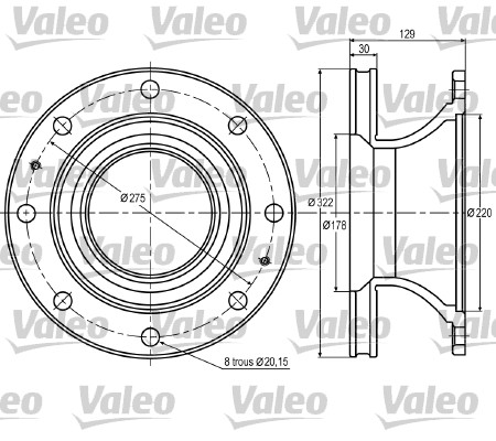 Remschijven Valeo 187005
