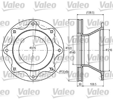 Remschijven Valeo 187055
