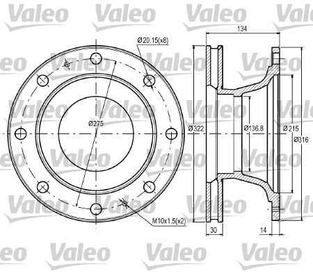 Remschijven Valeo 187060