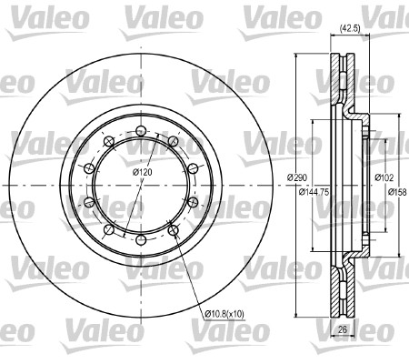 Remschijven Valeo 187062