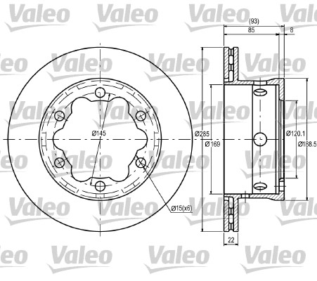 Remschijven Valeo 187081