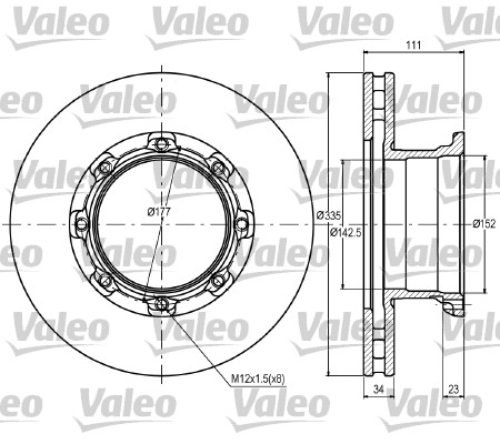 Remschijven Valeo 187083