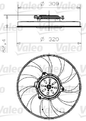 Ventilatorwiel-motorkoeling Valeo 696001