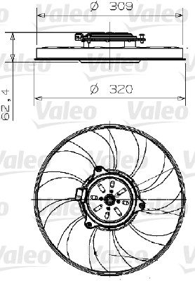 Ventilatorwiel-motorkoeling Valeo 696003