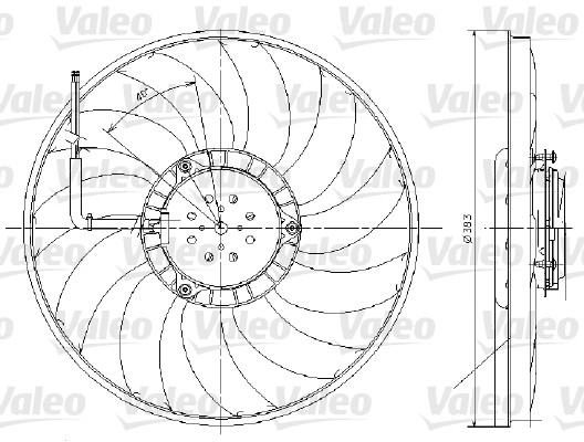 Ventilatorwiel-motorkoeling Valeo 696017