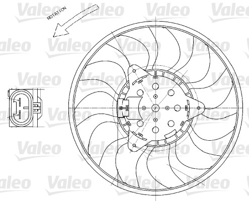 Ventilatorwiel-motorkoeling Valeo 696029