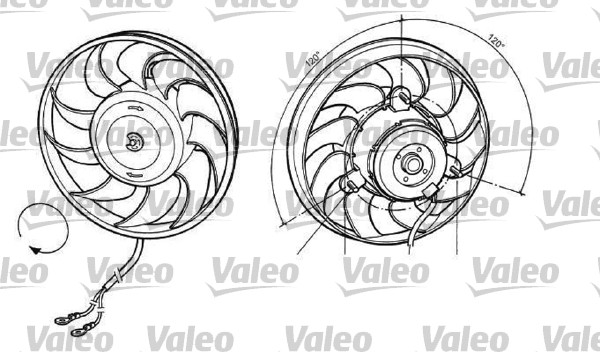 Ventilatorwiel-motorkoeling Valeo 696036