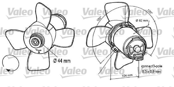 Ventilatorwiel-motorkoeling Valeo 696047