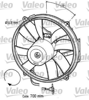 Ventilatorwiel-motorkoeling Valeo 696063