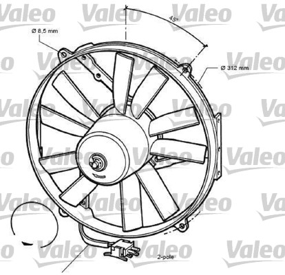 Ventilatorwiel-motorkoeling Valeo 696068