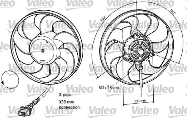 Ventilatorwiel-motorkoeling Valeo 696078