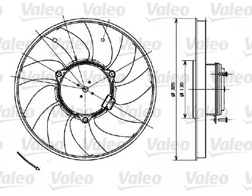 Ventilatorwiel-motorkoeling Valeo 696083