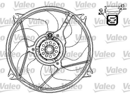 Ventilatorwiel-motorkoeling Valeo 696136