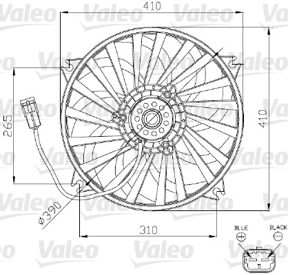 Ventilatorwiel-motorkoeling Valeo 696140